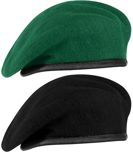 Zhehao Adjustable Wool Berets Solid Color Military Army Style
